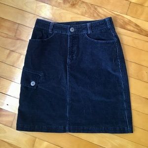 Corduroy high-waisted skirt